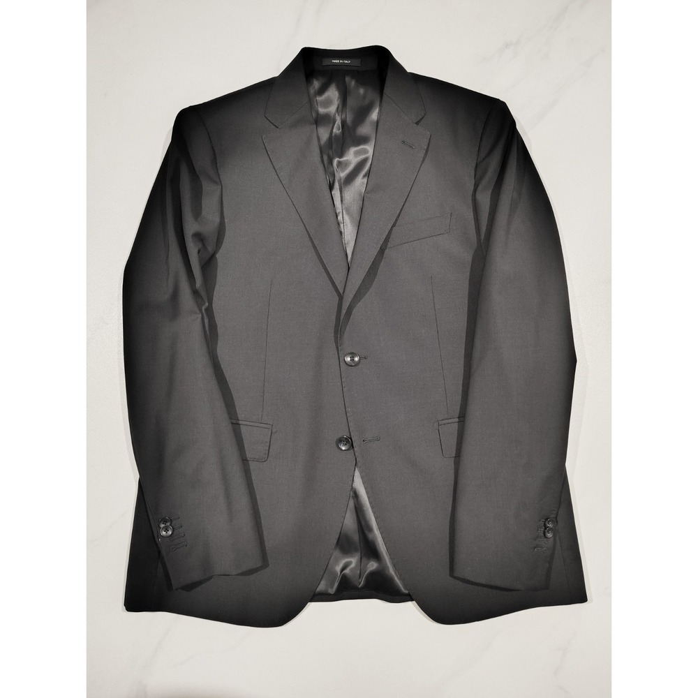Angelo Nardelli Sport coat Blazer Mens Black Marzotto Wool Stretch Size 44 Italy - Picture 2 of 12